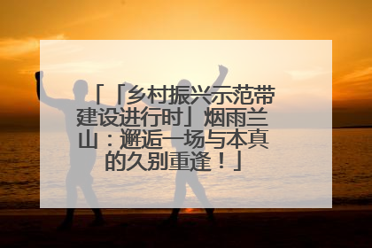 「乡村振兴示范带建设进行时」烟雨兰山：邂逅一场与本真的久别重逢！