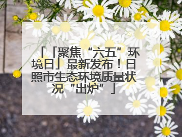 「聚焦“六五”环境日」最新发布！日照市生态环境质量状况“出炉”