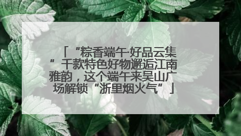 “粽香端午·好品云集”千款特色好物邂逅江南雅韵，这个端午来吴山广场解锁“浙里烟火气”