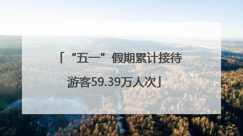 “五一”假期累计接待游客59.39万人次
