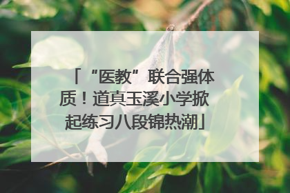 “医教”联合强体质！道真玉溪小学掀起练习八段锦热潮