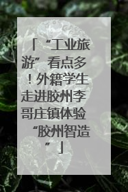 “工业旅游”看点多！外籍学生走进胶州李哥庄镇体验“胶州智造”