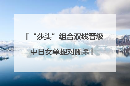 “莎头”组合双线晋级 中日女单捉对厮杀