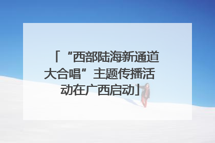 “西部陆海新通道大合唱”主题传播活动在广西启动