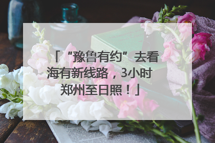 “豫鲁有约”去看海有新线路，3小时郑州至日照！