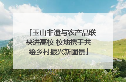 玉山非遗与农产品联袂进高校 校地携手共绘乡村振兴新图景