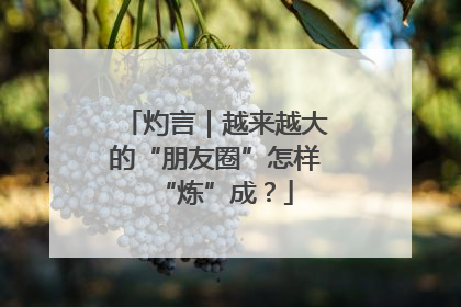 灼言｜越来越大的“朋友圈”怎样“炼”成？