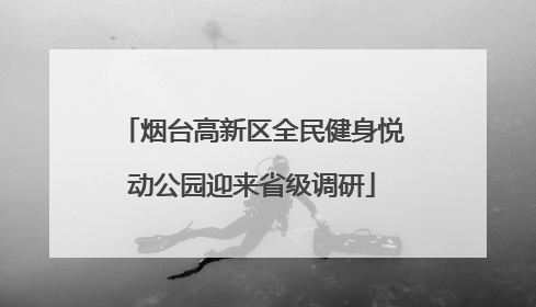 烟台高新区全民健身悦动公园迎来省级调研