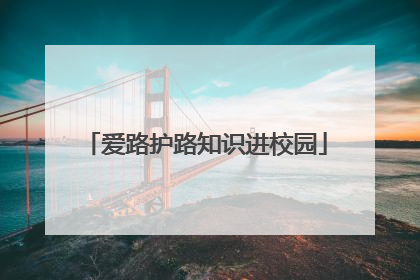 爱路护路知识进校园