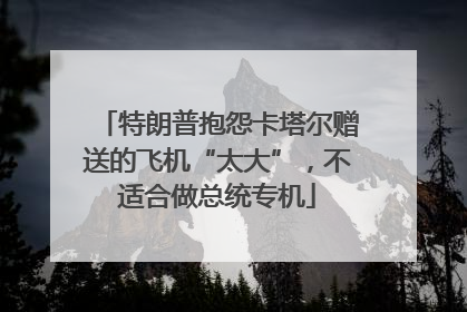 特朗普抱怨卡塔尔赠送的飞机“太大”，不适合做总统专机