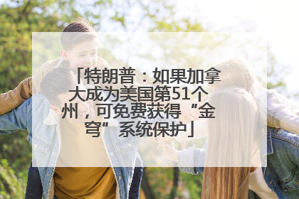 特朗普：如果加拿大成为美国第51个州，可免费获得“金穹”系统保护
