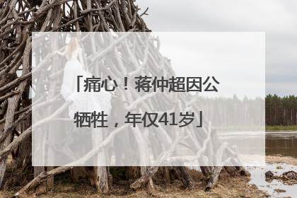 痛心！蒋仲超因公牺牲，年仅41岁