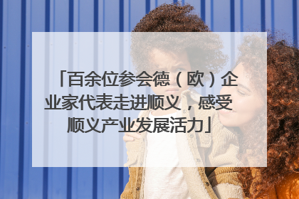 百余位参会德（欧）企业家代表走进顺义，感受顺义产业发展活力