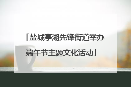 盐城亭湖先锋街道举办端午节主题文化活动