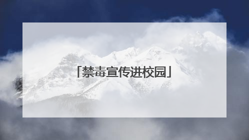禁毒宣传进校园