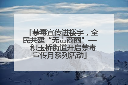 禁毒宣传进楼宇，全民共建“无毒商圈”——积玉桥街道开启禁毒宣传月系列活动