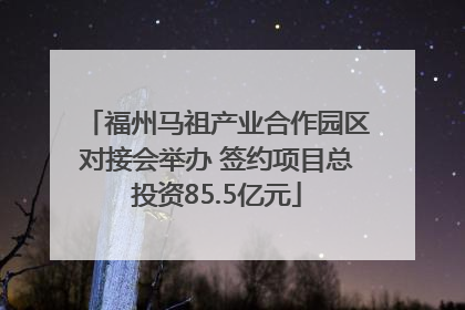 福州马祖产业合作园区对接会举办 签约项目总投资85.5亿元