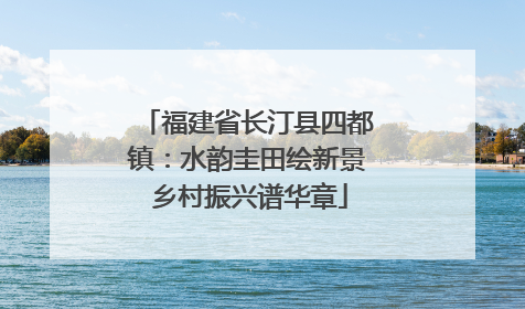 福建省长汀县四都镇：水韵圭田绘新景 乡村振兴谱华章