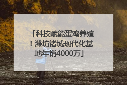 科技赋能蛋鸡养殖！潍坊诸城现代化基地年销4000万