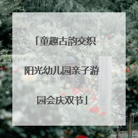 童趣古韵交织 阳光幼儿园亲子游园会庆双节