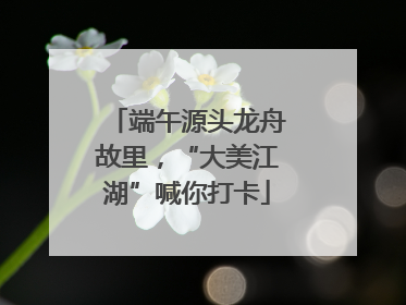 端午源头龙舟故里，“大美江湖”喊你打卡