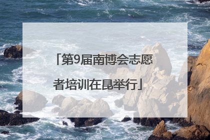 第9届南博会志愿者培训在昆举行