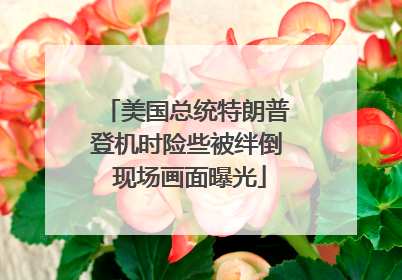 美国总统特朗普登机时险些被绊倒 现场画面曝光