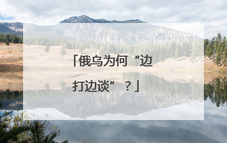 俄乌为何“边打边谈”？