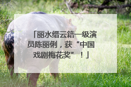 丽水缙云籍一级演员陈丽俐，获“中国戏剧梅花奖”！