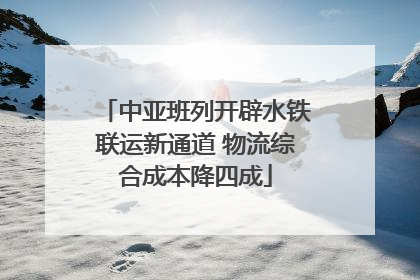 中亚班列开辟水铁联运新通道 物流综合成本降四成