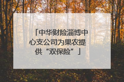 中华财险淄博中心支公司为果农提供“双保险”