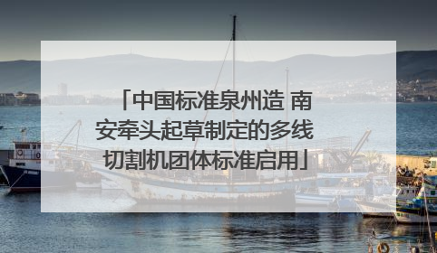中国标准泉州造 南安牵头起草制定的多线切割机团体标准启用