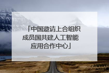 中国邀请上合组织成员国共建人工智能应用合作中心