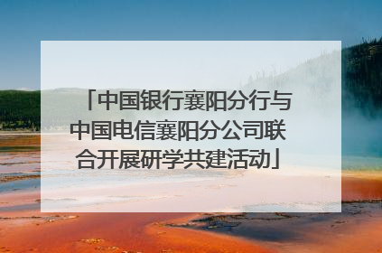 中国银行襄阳分行与中国电信襄阳分公司联合开展研学共建活动