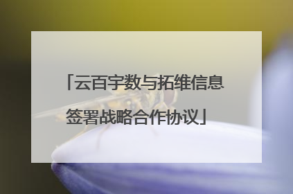 云百宇数与拓维信息签署战略合作协议