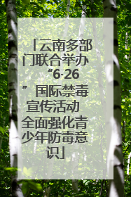云南多部门联合举办“6·26”国际禁毒宣传活动 全面强化青少年防毒意识
