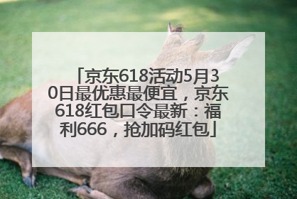 京东618活动5月30日最优惠最便宜，京东618红包口令最新：福利666，抢加码红包