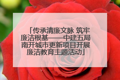 传承清廉文脉 筑牢廉洁根基——中建五局南开城市更新项目开展廉洁教育主题活动