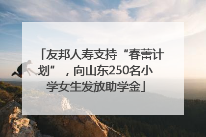 友邦人寿支持“春蕾计划”，向山东250名小学女生发放助学金