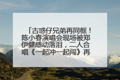 古惑仔兄弟再同框！陈小春演唱会现场被郑伊健感动落泪，二人合唱《一起冲一起闯》再现青春回忆
