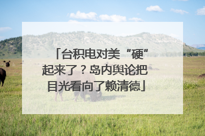 台积电对美“硬”起来了？岛内舆论把目光看向了赖清德