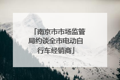 南京市市场监管局约谈全市电动自行车经销商