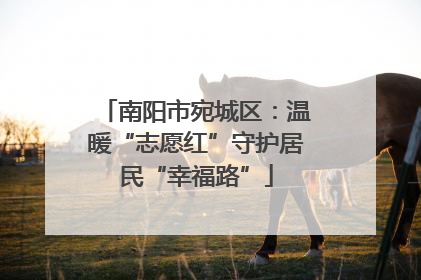 南阳市宛城区：温暖“志愿红”守护居民“幸福路”