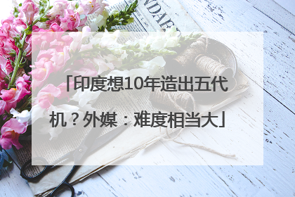印度想10年造出五代机？外媒：难度相当大