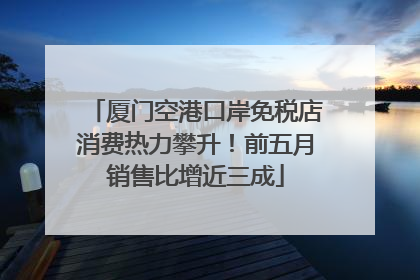 厦门空港口岸免税店消费热力攀升！前五月销售比增近三成
