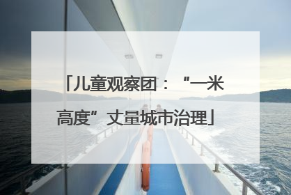 儿童观察团：“一米高度”丈量城市治理