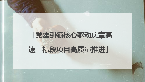 党建引领核心驱动庆章高速一标段项目高质量推进