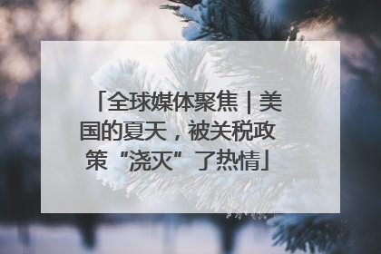 全球媒体聚焦｜美国的夏天，被关税政策“浇灭”了热情