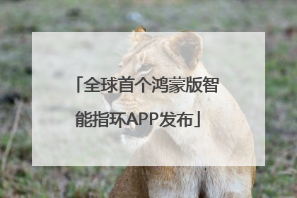 全球首个鸿蒙版智能指环APP发布