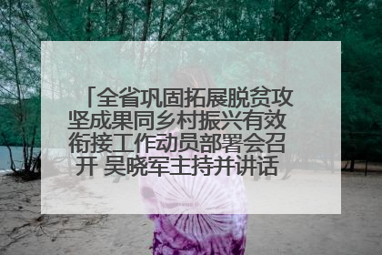 全省巩固拓展脱贫攻坚成果同乡村振兴有效衔接工作动员部署会召开 吴晓军主持并讲话 罗东川作安排部署